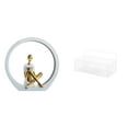 thumbnail image 1 of Elegante Escultura Abstracta De Niña Con Estantes Flotantes Y Cesta De Alambre De Metal Para Una Decoración Versátil De Dormitorio Y Sala De Estar., 1 of 8