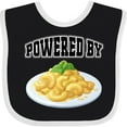 thumbnail image 3 of Inktastic Powered by Macaroni and Cheese Boys or Girls Baby Bib, 3 of 4