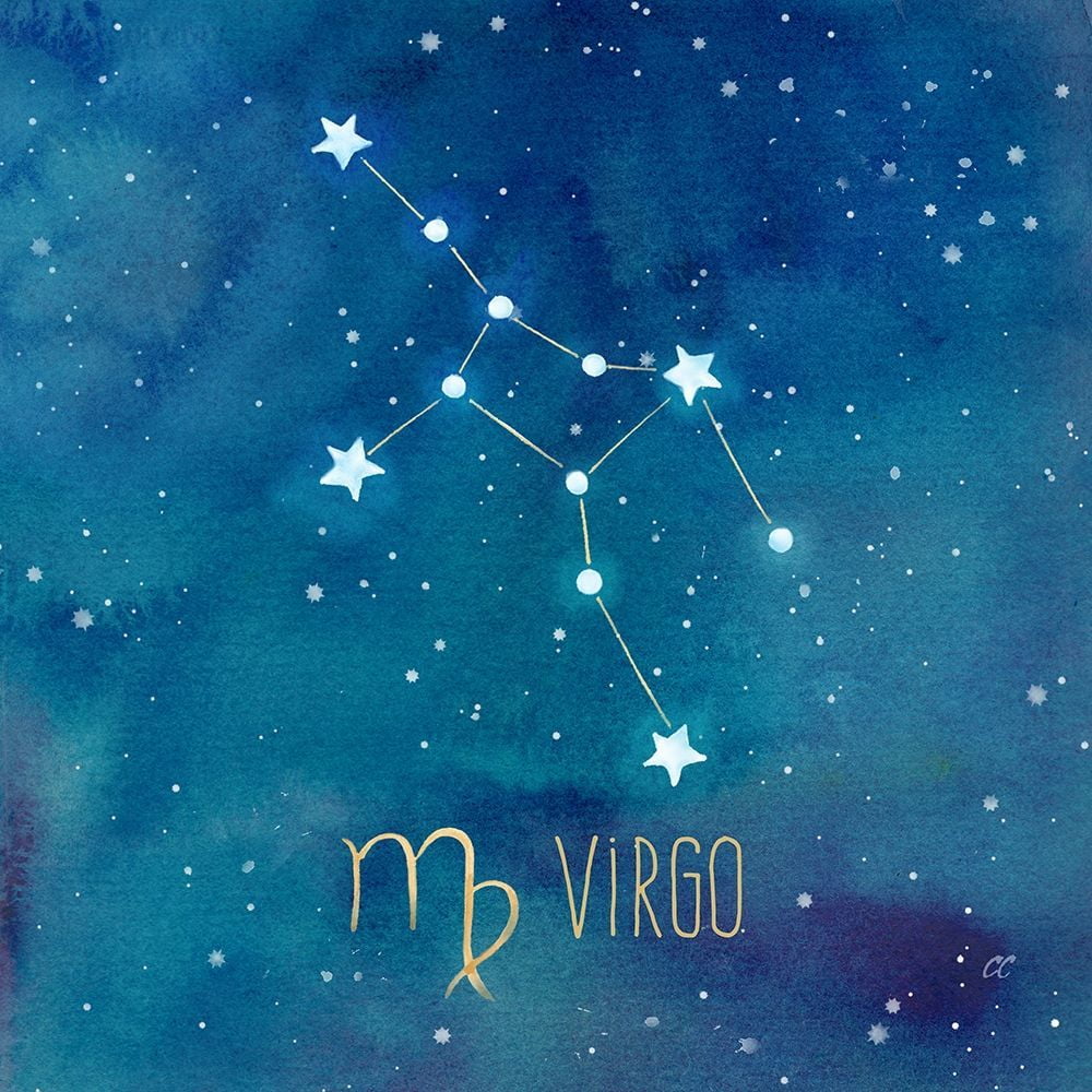 Star Sign Virgo Poster Print by Cynthia Coulter