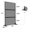 thumbnail image 3 of AKDSteel Metal Privacy Screen, 3-Panel Freestanding Outdoor Divider With Stand For Balcony, Patio, Or Indoor Use, 3 of 7