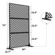 thumbnail image 3 of Garvee biombo de privacidad metálico de 3 paneles con base, divisor decorativo resistente para uso exterior o interior en balcón, patio, jardín o habitación, 3 of 7
