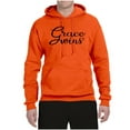 thumbnail image 2 of Wild Bobby Grace Wins Script Inspirational/Christian Unisex Graphic Hoodie Sweatshirt, Orange, Large, 2 of 5