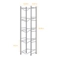 thumbnail image 4 of 5-Tier Square Tube Bucket Rack in Silver, 4 of 6