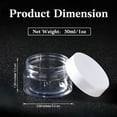 thumbnail image 2 of ACDANC 4Pcs Round Clear Wide-Mouth Leak Proof Plastic Container Jars with Lids for Travel Storage Makeup Beauty Products Face Creams Oils Salves Ointments Diy Makings (White,1 Ounce - 30Ml), 2 of 7