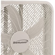 Brentwood Kool Zone 3-Speed 20 - Inch Box Fan - White