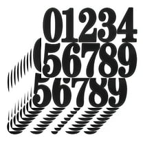 Uxcell Mailbox Numbers for Outside, 10 Sheets 3 Inch Waterproof Vinyl Numbers Stickers Self Adhesive Decals, Black