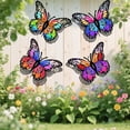 thumbnail image 6 of 4 Pack Colorful Metal Butterfly Wall Decor, 6.5 Inch Hanging Art Sculptures, Indoor Outdoor Decorative Ornaments for Home, Garden, Patio, Bedroom, 6 of 6