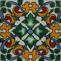 4.2x4.2 Becedas Talavera Mexican Tile, Set of 9 pcs