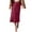 Wine, variant on Womens Skirts Midi Length High Waisted Satin Silk Business Skirt Solid Color Slim Army Green Skirt