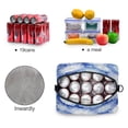 thumbnail image 4 of Insulated Crossbody Lunch Bag 10L Lunch Tote with Adjustable Shoulder Strap for Work Office Picnic Blue and White Snowflake, 4 of 6