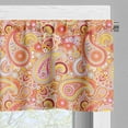 thumbnail image 3 of Ambesonne Orange Valance Pack of 2, Paisley, 54"X18", Multicolor, 3 of 5