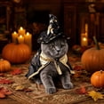 thumbnail image 6 of Pet Halloween Costumes Dogs Cats Halloween Witch Pet Costume Cape Hat Halloween Cloak Wizard Cats Cosplay Clothes Apparel for Small Dogs Cats Halloween Party Decorations, 6 of 6