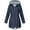 Navy, variant on Suokom Jackets for Women Waterproof Lightweight Mountain Rain Ski Jacket Pure Color Windproof Rainproof Hoodied Jackets Raincoat for Winter Outdoor Hiking Skiing