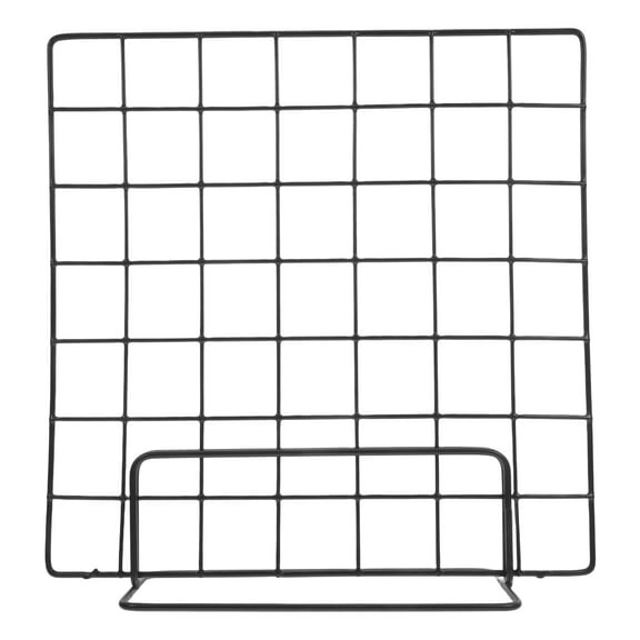 Masteelf 2pcs Stylish Grid Display Rack for Tabletop Use Heavy Duty Floor Standing Retail Display Rack Sturdy Wire Grid Metal Art Display Racks for Retail Displays