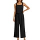thumbnail image 5 of Mujer Pantalones Casual sin Mangas Cuello Redondo Blusa con Cintura Elástica Suelta Bolsillos Pantalones Conjunto de Dos Piezas, 5 of 9