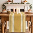 thumbnail image 2 of Table Runners 120 Inches Long Dress Scarves, Vintage Turmeric Yellow Striped Farmhouse Coffee/Dining/Kitchen Table Decor Table Runner for Living Room, Farmhouse Modern Stripes Boho 13x120 Inch, 2 of 9