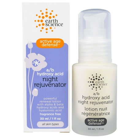 - Earth Science, Active Age Defense, A/B Hydroxy Acid Night Rejuvenator, 1 fl oz(pack of 1)
