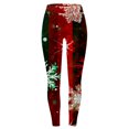 thumbnail image 3 of Gibobby Pantalones de yoga Leggings deportivos estampados navideños de moda informal para mujer Leggings de yoga informales(Verde,CH), 3 of 5