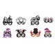 thumbnail image 1 of Paquete de 8 gafas divertidas de Halloween, gafas de fiesta temáticas para decoración de fiesta de Halloween, 1 of 5