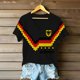 thumbnail image 4 of Women's Germany Football Graphic T-Shirt, V-Neck Casual Letter Print T-Shirt, Fashion Short Sleeve Graphic Tee, Summer Daily Lightweight Tops for Soccer Tournament 2026 Black Size: M, 4 of 4