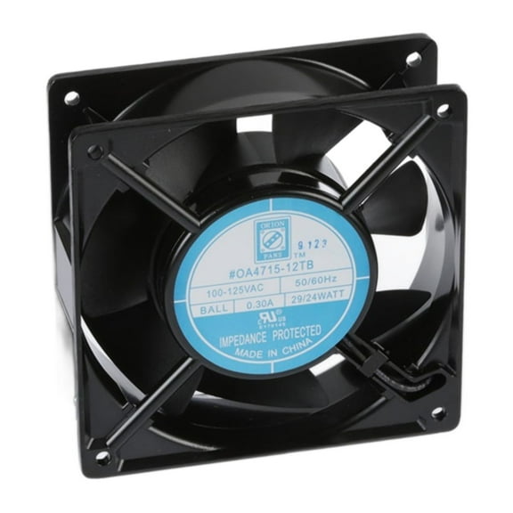 OA4715-12TB AC Fan Ball Bearing, 120V 0.3A 24W 50Hz/60Hz 3000RPM 110CFM 44dB Flange Mount, Boxed, RoHS