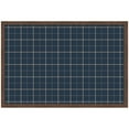 thumbnail image 4 of Kate and Laurel Framed Fabric Pinboard 38 x 26, Navy Blue Plaid Printed Linen Classic Bulletin Board for Use as a Vision Board or Wall Organization, Florence Medium Brown Frame, 4 of 8