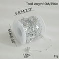 thumbnail image 2 of J Holiday Silver Star Bead String For Christmas Ornament And Diy Project 1Pc Decorative Chain For Tree And Home Decor With Fine Details And Easy Use Feature, 2 of 4