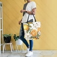 thumbnail image 4 of FORMRS Womens Canvas Tote Bag with Zipper Inner Pocket Shoulder Handbag, Oranges Watercolor, 4 of 7