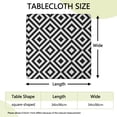 thumbnail image 2 of Black White Checkerboard Checkered Pattern Square Fitted Tablecloth with Elastic Edge,Square Table Cover,Washable Elastic Table Cover for Home Kitchen Party Decor 34"x34", 2 of 6