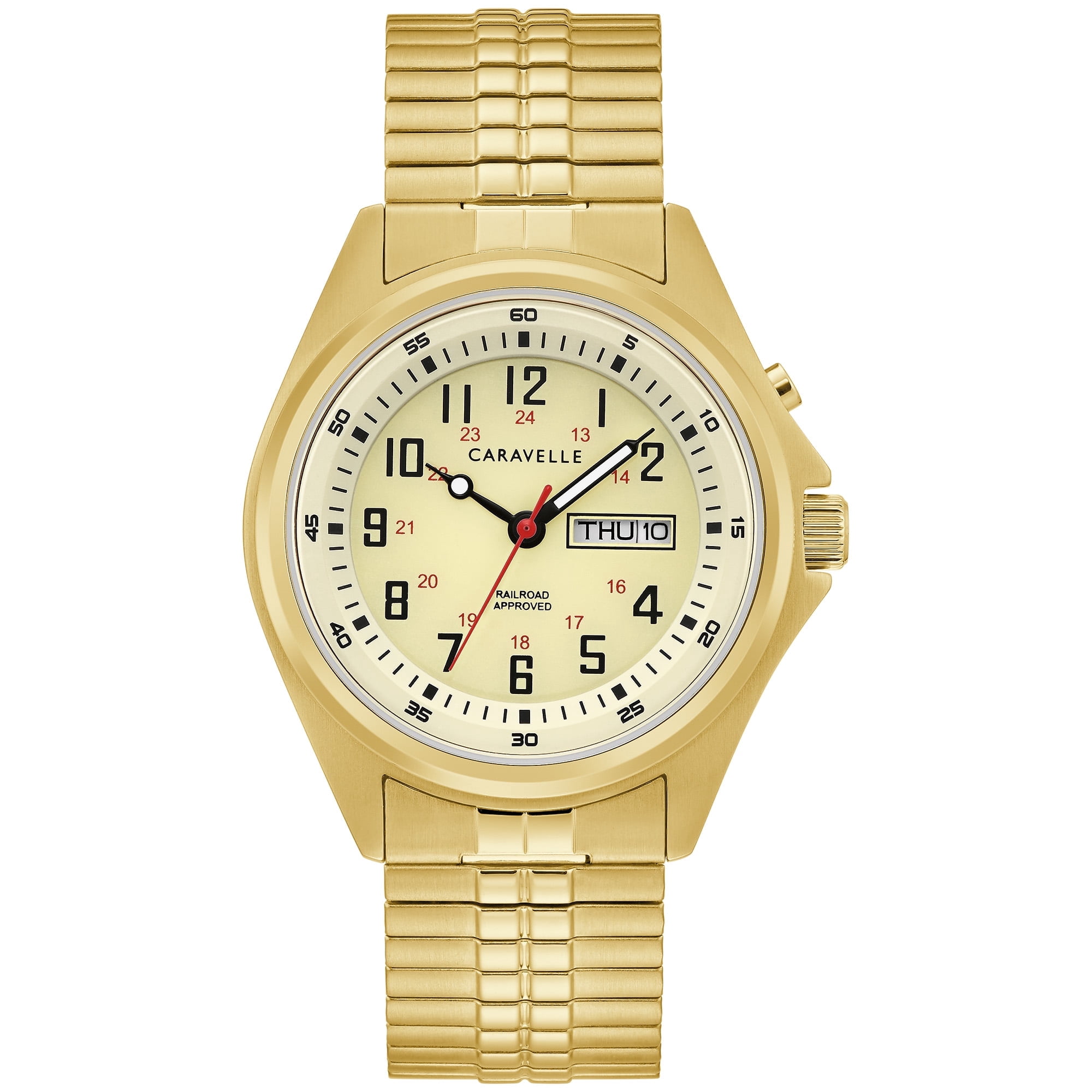 Caravelle by Bulova Men's Gold-Tone Expansion Band Watch - 44C112