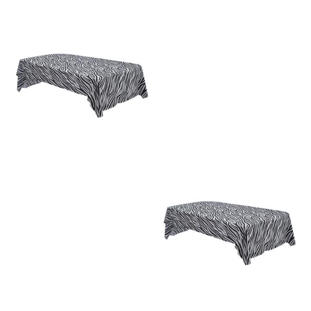 Moyic Mantel de fiesta, accesorio de decoración, diseño de escena, patrón impreso, adorno de , cubierta de escritorio, patrón de cebra patrón de cebra 2Conjunto