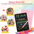 thumbnail image 4 of HLONK 12 in LCD Writing Tablet Colorful Screen Pressure-Sensitive Pink Drawing Pad, 4 of 7