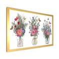 thumbnail image 2 of Designart 'Transparent Vases With Bouquets of Wildflowers II' Farmhouse Framed Art Print, 2 of 4