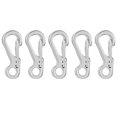 thumbnail image 1 of cámping 5 llaveros colgantes rápidos para exteriores gancho de resorte hebilla de cierre Molle (plata) Hugtrwg Para estrenar, 1 of 8
