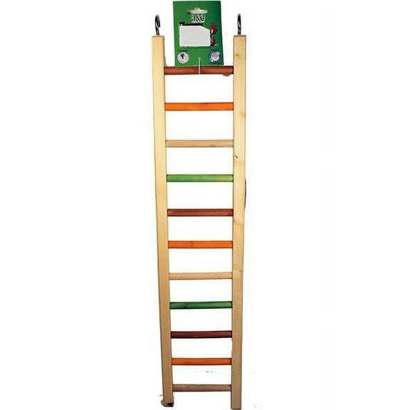 A&E Cage 001452 25 in. Happy Beaks Wooden Hanging Ladder, Multicolor