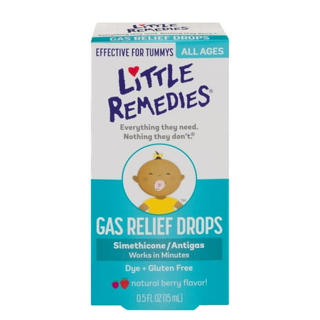 Historical Remedies Calm Drops - Little Remedies Little Tummy's Gas Relief Drops Natural Berry, 0.5 Fl Oz