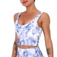 thumbnail image 1 of TFixol Sujetador deportivo para mujer con estampado Tie Dye extraíble acolchado elástico palangre, 1 of 8