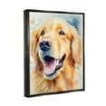 thumbnail image 4 of Stupell Industries Happy Retriever Portrait Animals & Insects Painting Black Floater Framed Canvas Art Print Wall Art, 25 x 31, 4 of 10