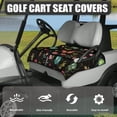 thumbnail image 3 of Whosucclay Butterfly Floral Insect Print 4-Pocket Golf Cart Seat Protector for EZGO Yamaha Club Car Icon, 4 Front Pockets Cover Blanket Cushion Cover, 3 of 7
