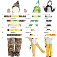 thumbnail image 3 of EnJoCho Kids Plush Animal Hooded Jumpsuit - Plush Hooded Outfit with Tail Detail for costum𝖾 Activities and Birthday Theme Parties, 3 of 4