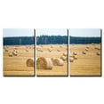 thumbnail image 2 of wall26 - 3 Piece Canvas Wall Art - Hay Bales on The Field After Harvest - Modern Home Art Stretched and Framed Ready to Hang - 24"x36"x3 Panels, 2 of 4