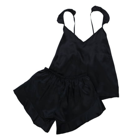 

Multitrust Women s 2PCS Underwear Loose Sling Low-Cut Top Short Pajamas
