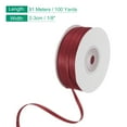 thumbnail image 2 of Uxcell Satin Ribbon, Double Face Polyester Satin Ribbon for Gift Wrapping, Bouquet Wine Red, 2 of 7