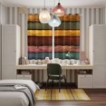 thumbnail image 5 of Colorful Vintage Kitchen Curtains 84 Inch Length, Vintage Wooden Farmhouse Grommet Top Bedroom Living Room Curtains, Light Filtering Cafe Curtain Drapes 2 Panels Set 104''x84'', 5 of 9