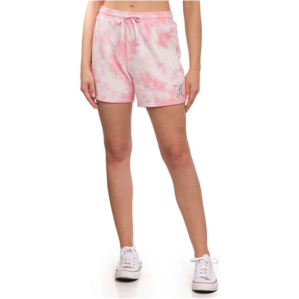 Hurley Boyfriend Casual Walking Shorts para mujer rosa blanco S
