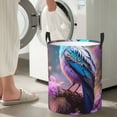 thumbnail image 6 of KLL Beautiful Flower Blue Bird Waterproof Foldable Laundry Hamper Bucket with Handles for Storage Bin,Kids Room,Home Organizer (Small ), 6 of 7