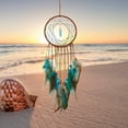 thumbnail image 6 of Handmade Multicolor Dream Catcher - Feather Decoration, 13x50cm Size - for Car, Wall, Window & Room Decor (-Avoiding Symbol), 6 of 7
