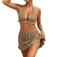 thumbnail image 2 of TAGOLD Womens Bikinis Set V Neck Split Bikini Swimsuit No Underwire With Soft Chest Pad, 2 of 4