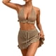 thumbnail image 1 of Trajes de baño Amzcrzy Tankini para mujer, trajes de baño, trajes de baño Bikini con control de abdomen Traje de baño dividido para mujer Traje de baño con bloques de color Caqui, S, 1 of 8