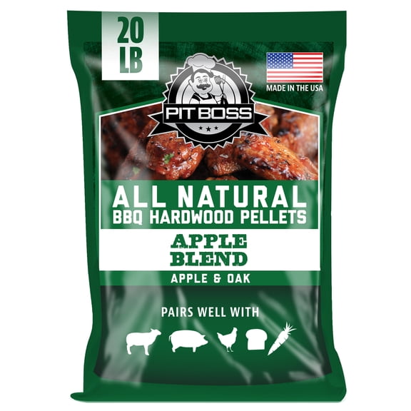 Pit Boss 100% All-Natural Hardwood Apple Blend BBQ Grilling Pellets, 20 Pound Bag
